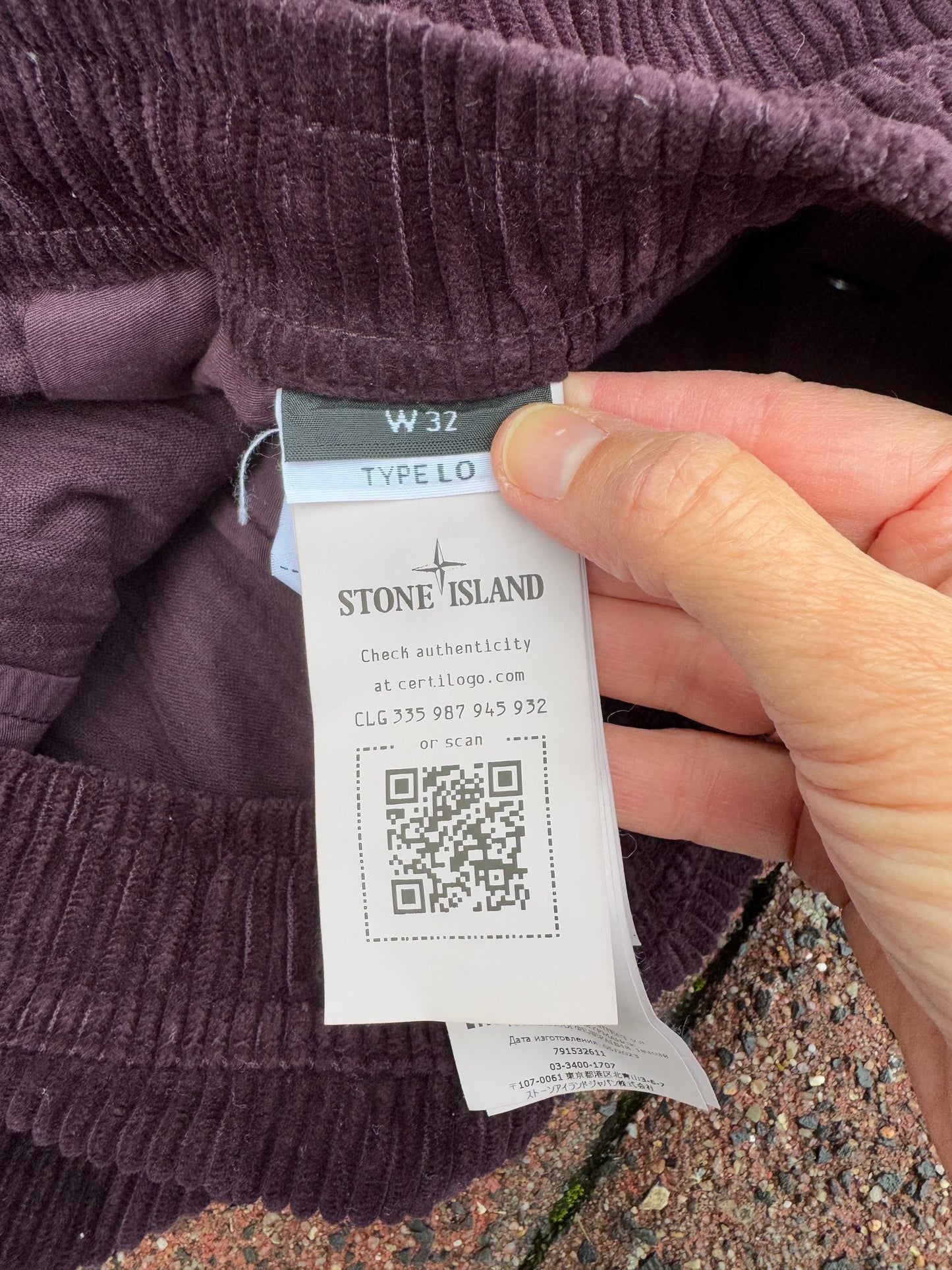 Stone Island Corduroy Cargos - W32