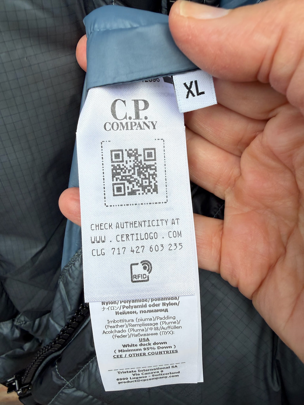 C.P. Company D.D. Shell Down Jacket - XL