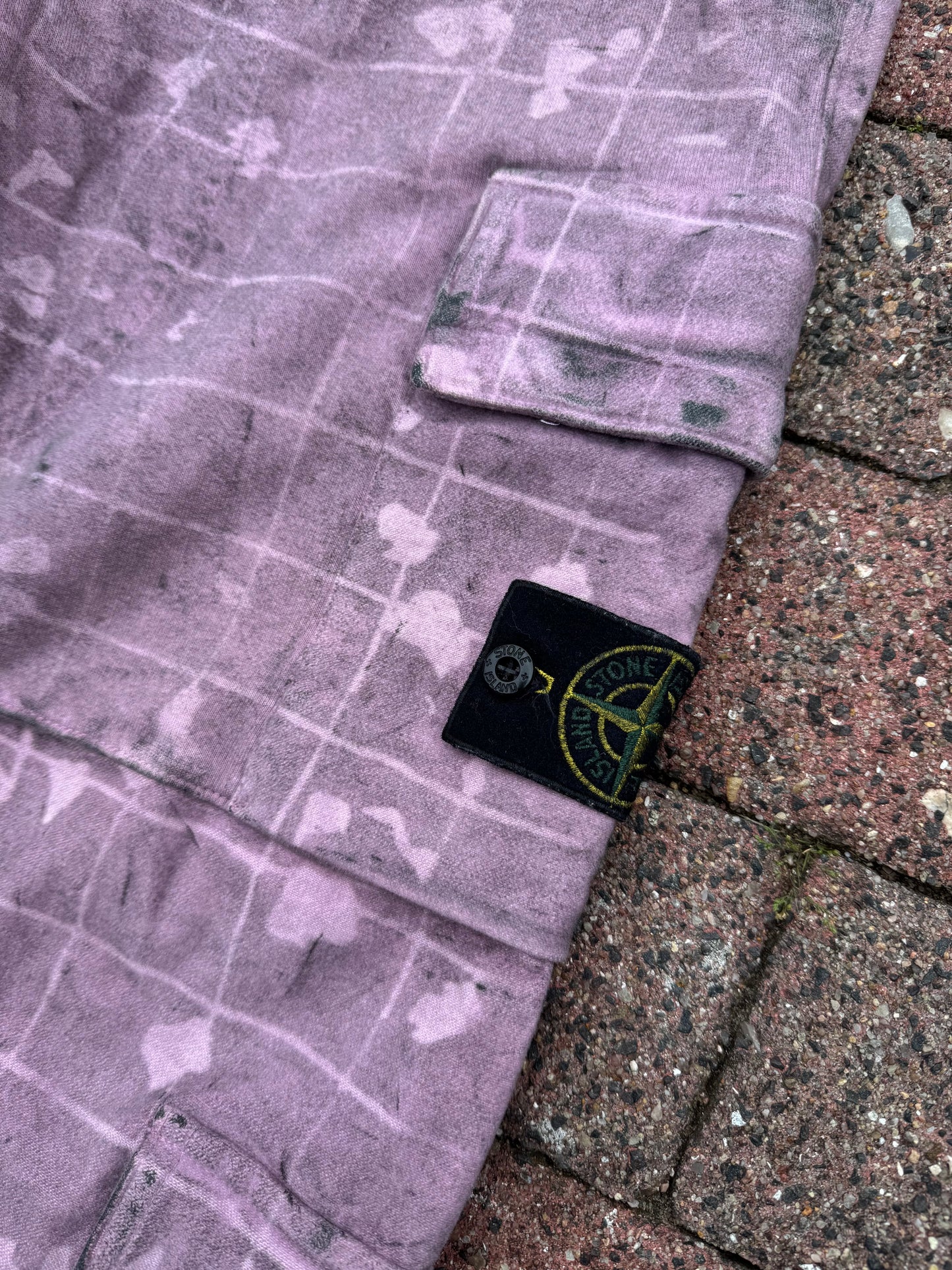 Stone Island Dust Ghillie Laser Camo Cargos - W30