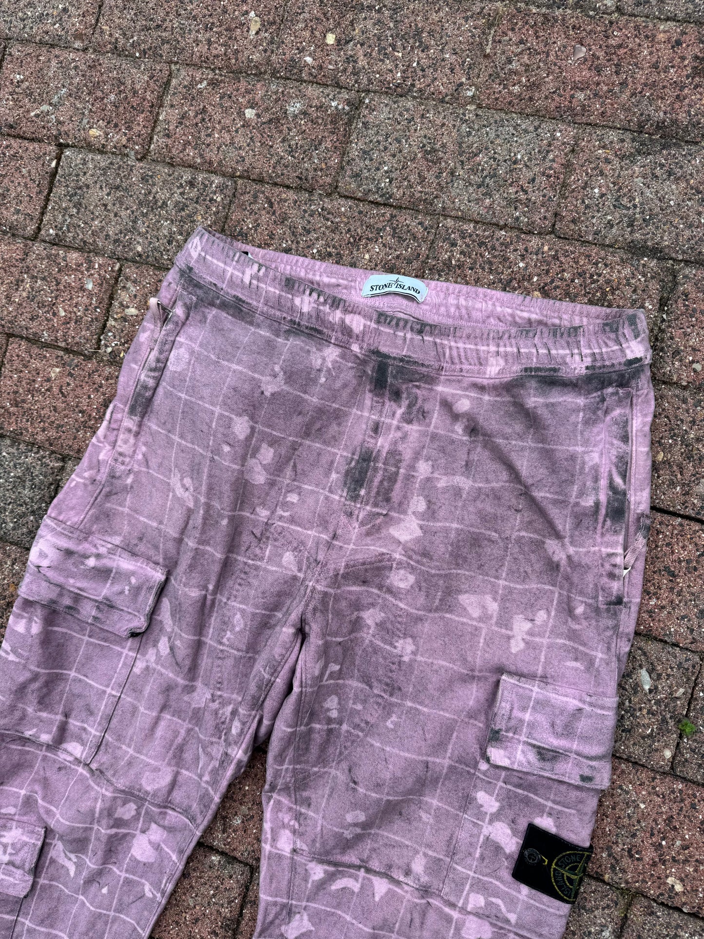 Stone Island Dust Ghillie Laser Camo Cargos - W30