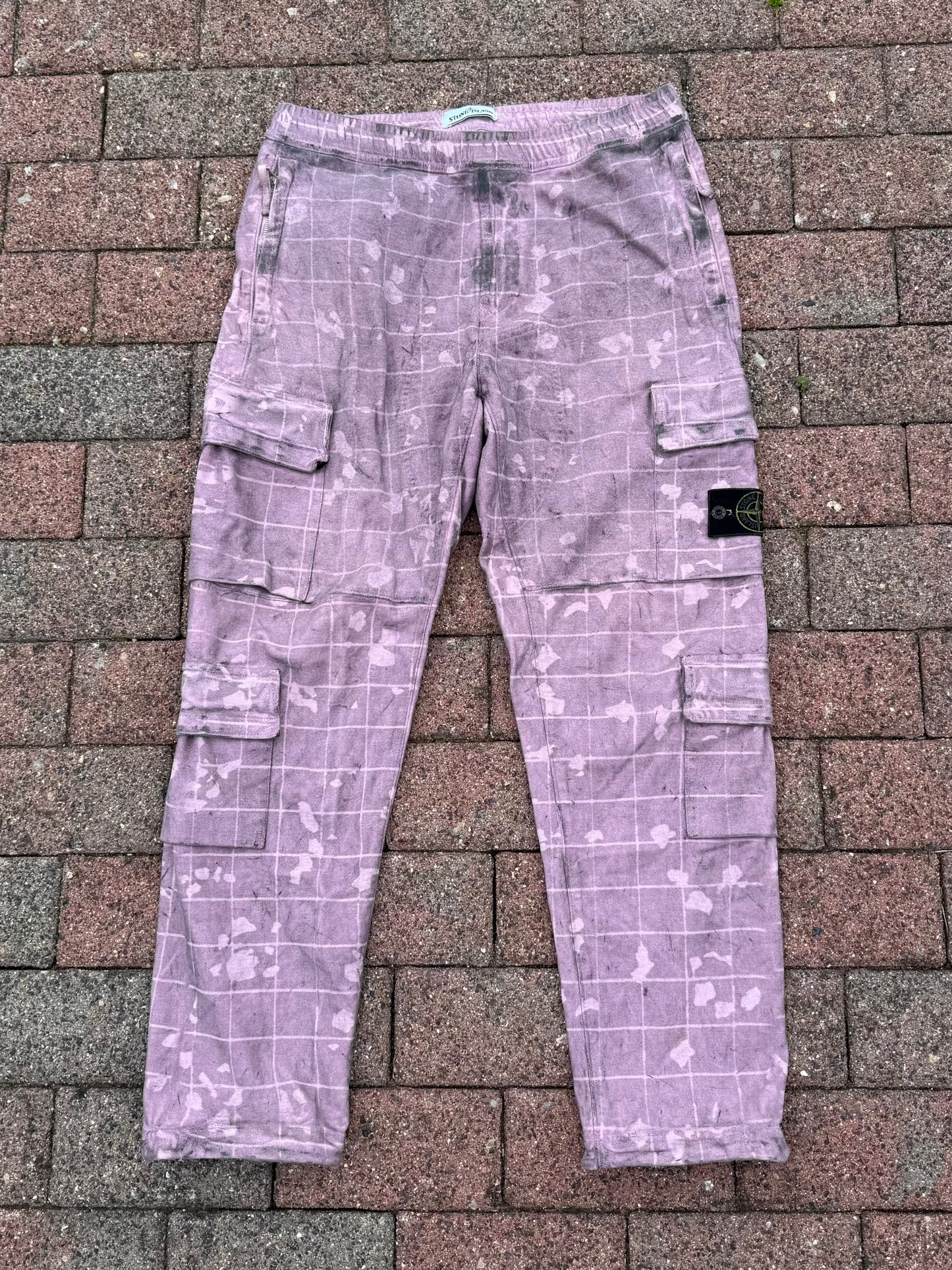 Stone Island Dust Ghillie Laser Camo Cargos - W30