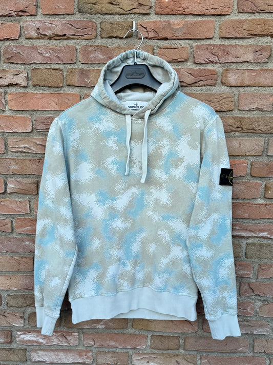 Stone Island Camo Devore Hoodie - M