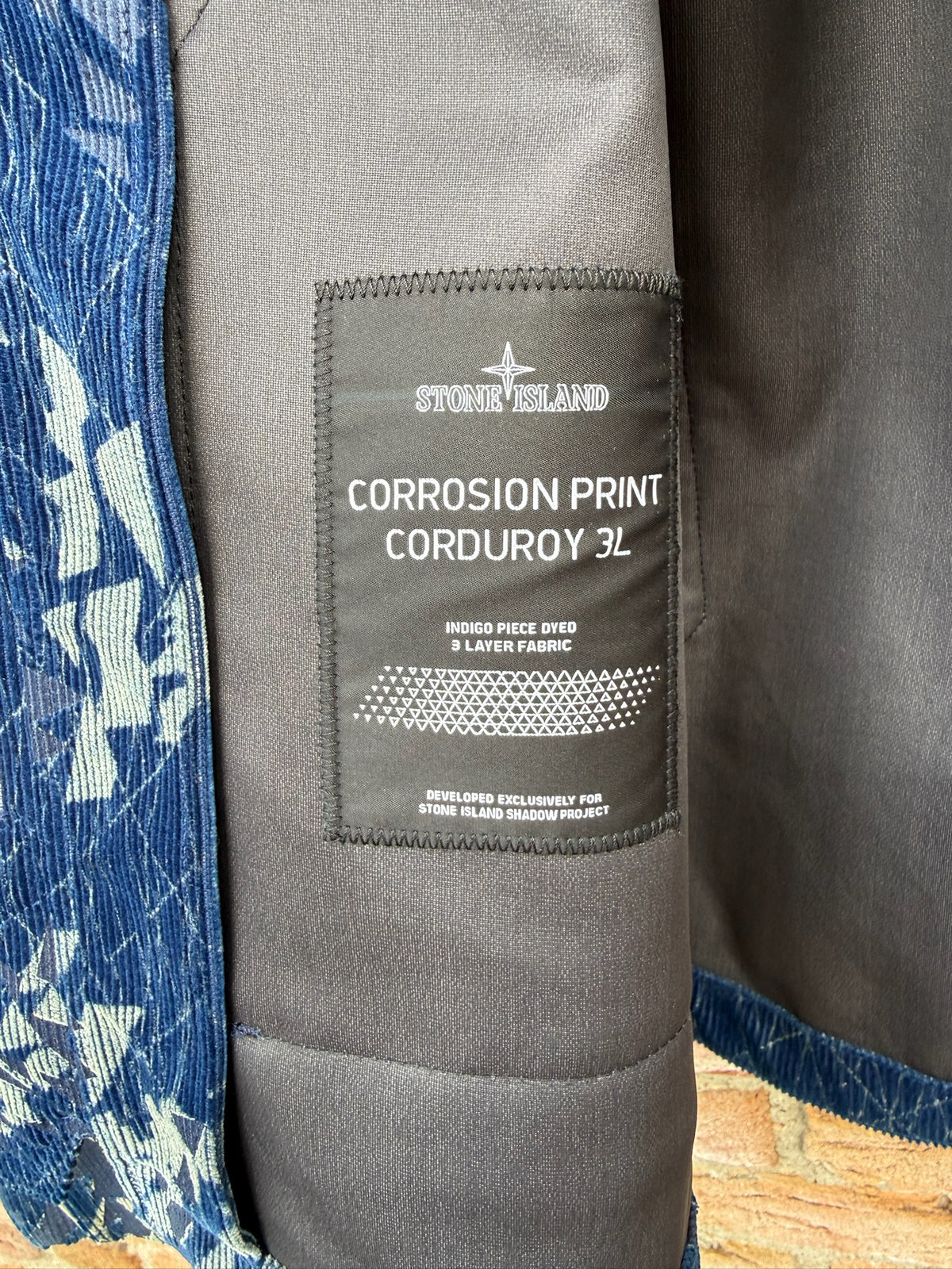Stone Island Shadow Project Corrosion Print Corduroy 3L Jacket - L