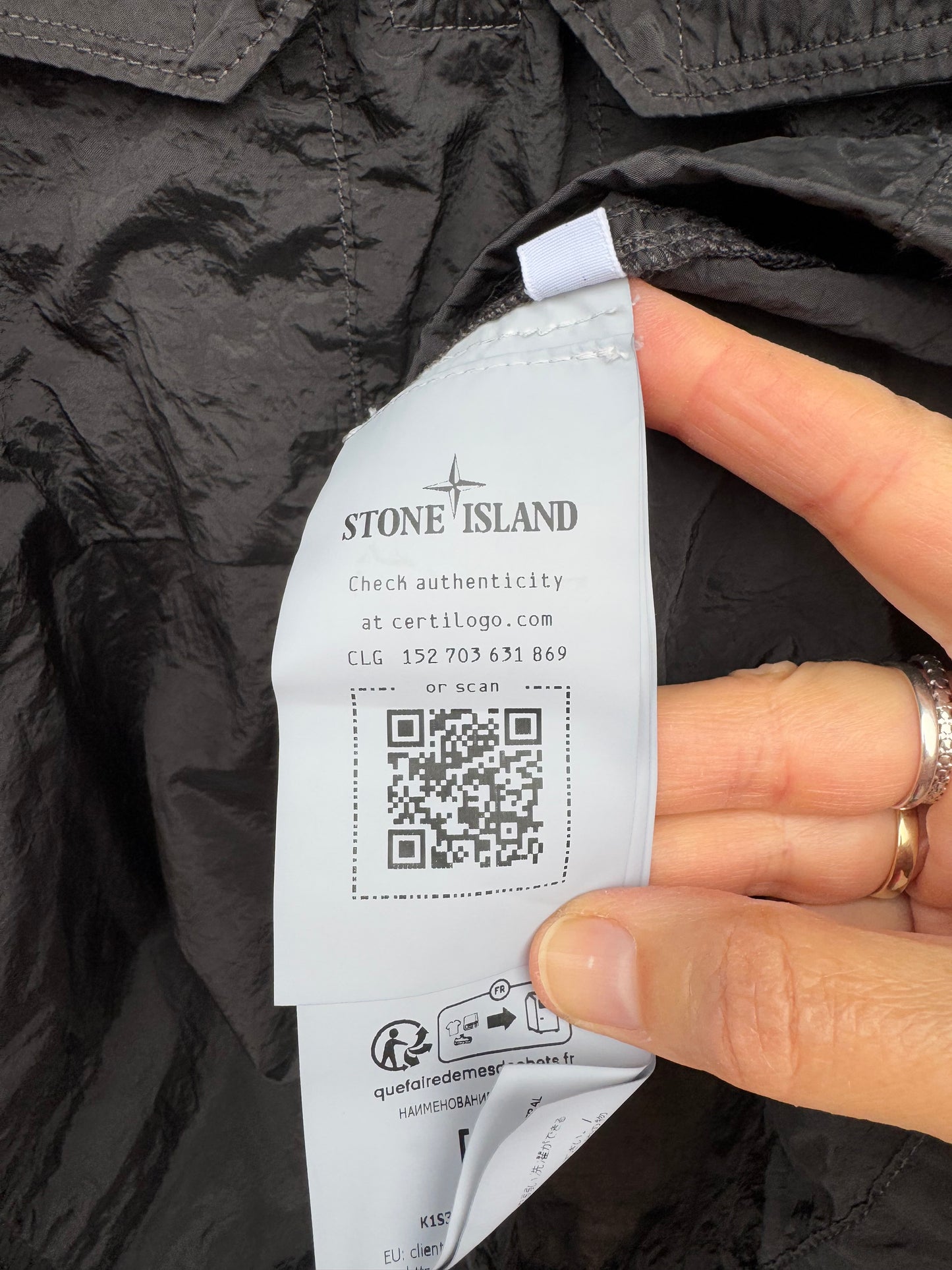 Stone Island Nylon Metal Zip Smock - M