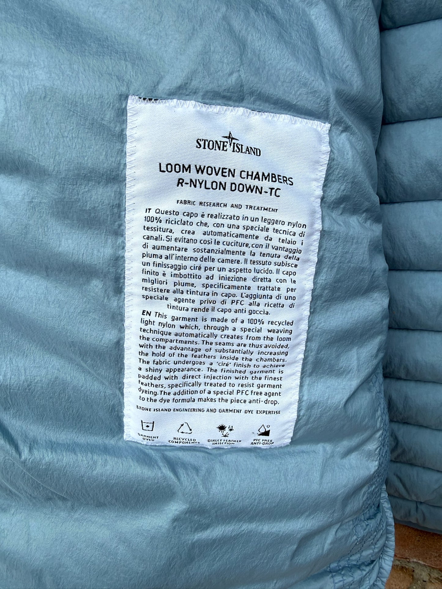 Stone Island Loom Woven Chambers R-Nylon Down-TC Jacket - XXL