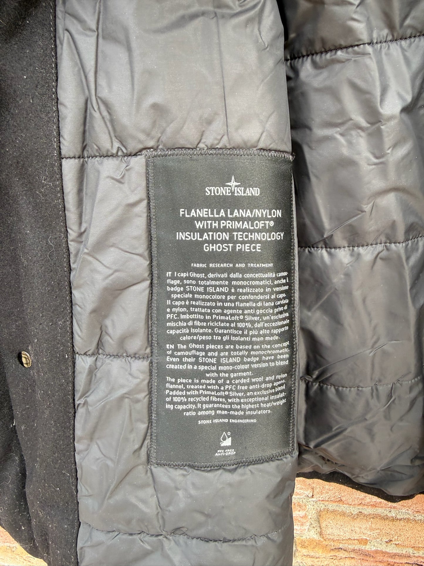 Stone Island Flanella Lana/Nylon Primaloft Ghost Jacket - L