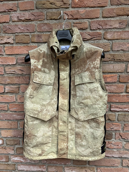 Stone Island Dissolving Grid Camo Nylon Primaloft Gilet - L