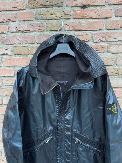 Stone Island Reversible Spaceman Raso Gommato Jacket - XL