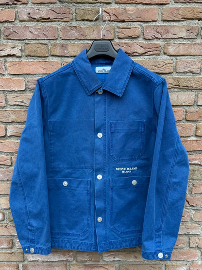 Stone Island Plated Cotton Canvas Marina Jacket - L