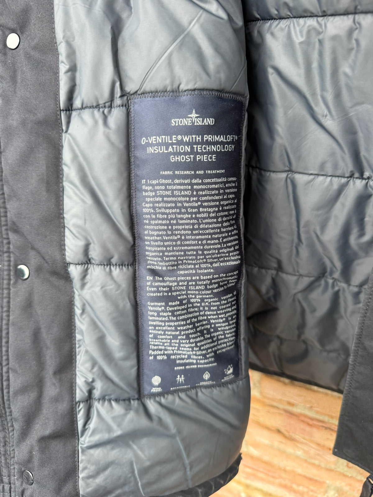 Stone Island O-Ventile Primaloft Ghost Jacket - L