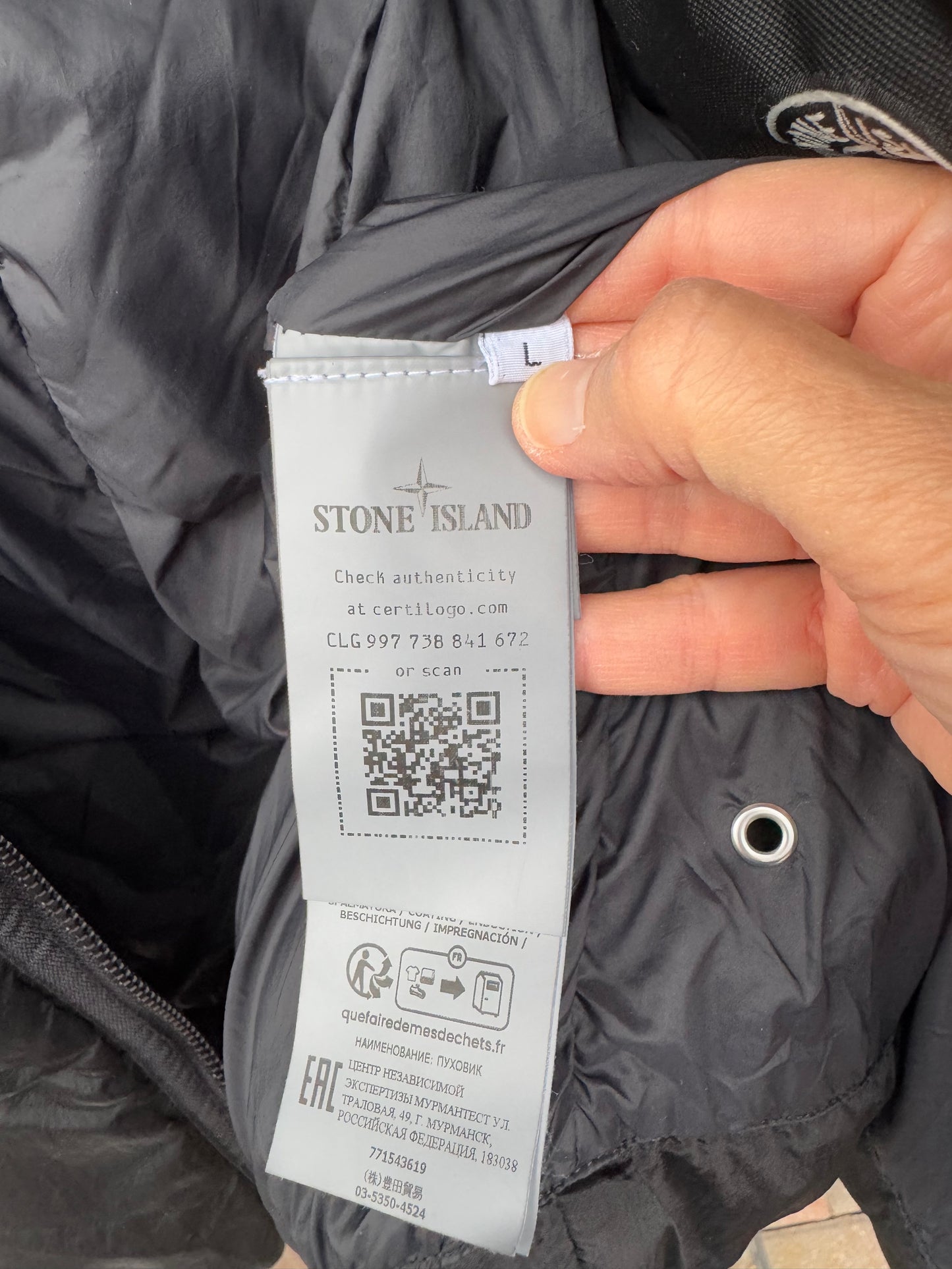Stone Island Nylon Metal Down-TC Jacket - L