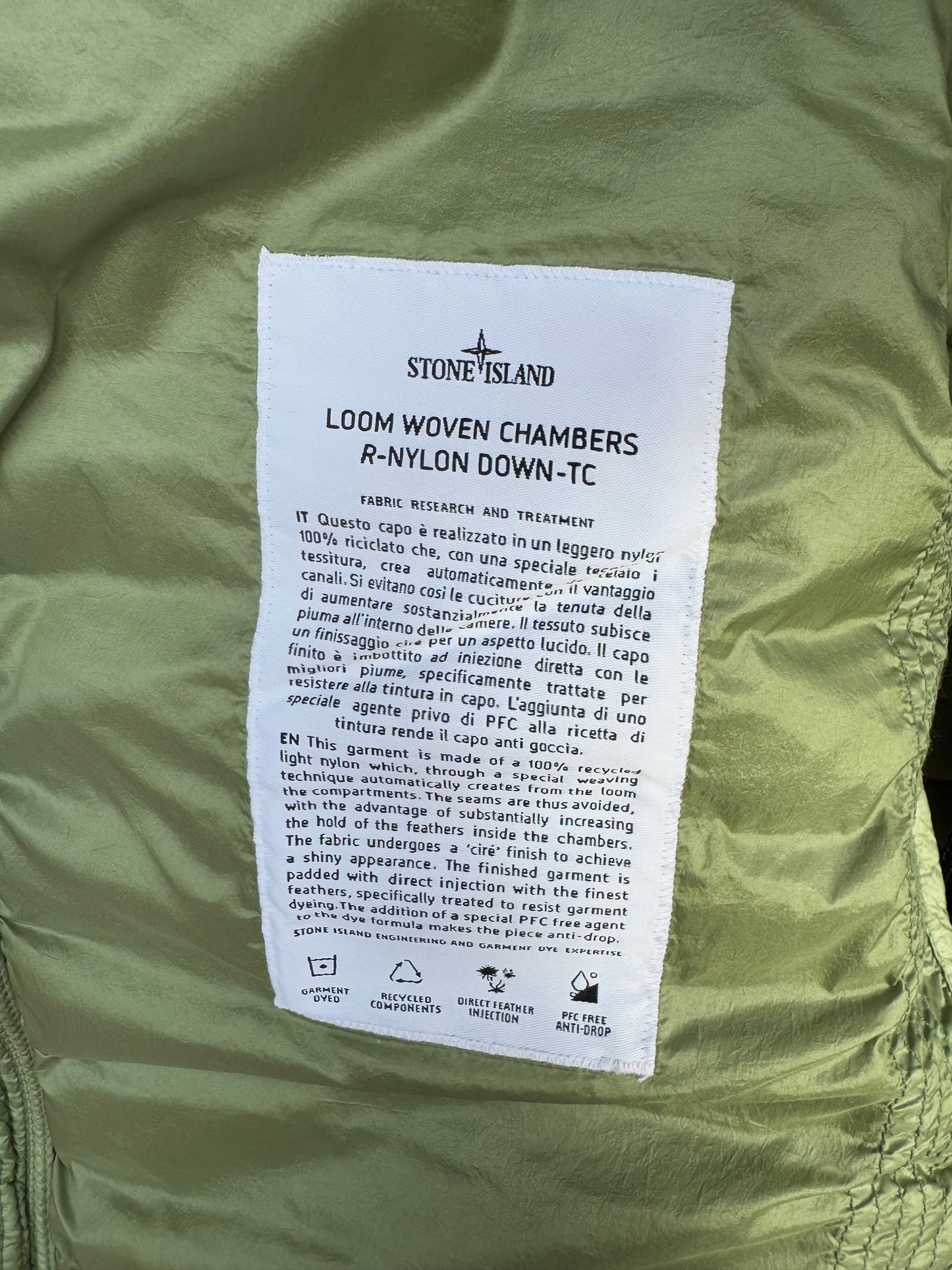 Stone Island Loom Woven Chambers R-Nylon Down-TC Jacket - XL