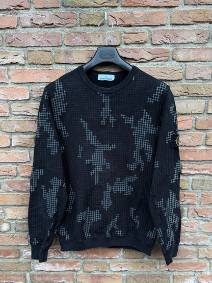 Stone Island Grid Check Camo Sweatshirt - M