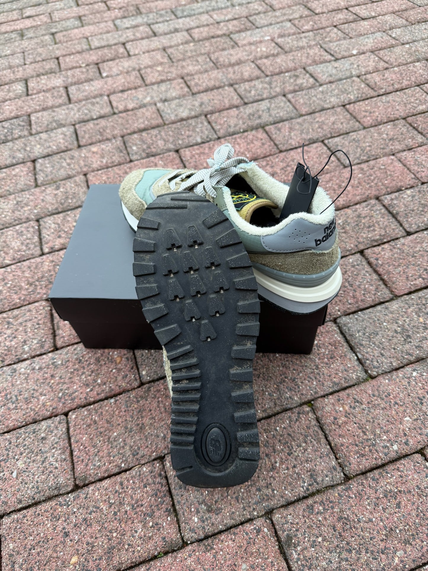 Stone Island x New Balance 574 Legacy Trainers - UK 10