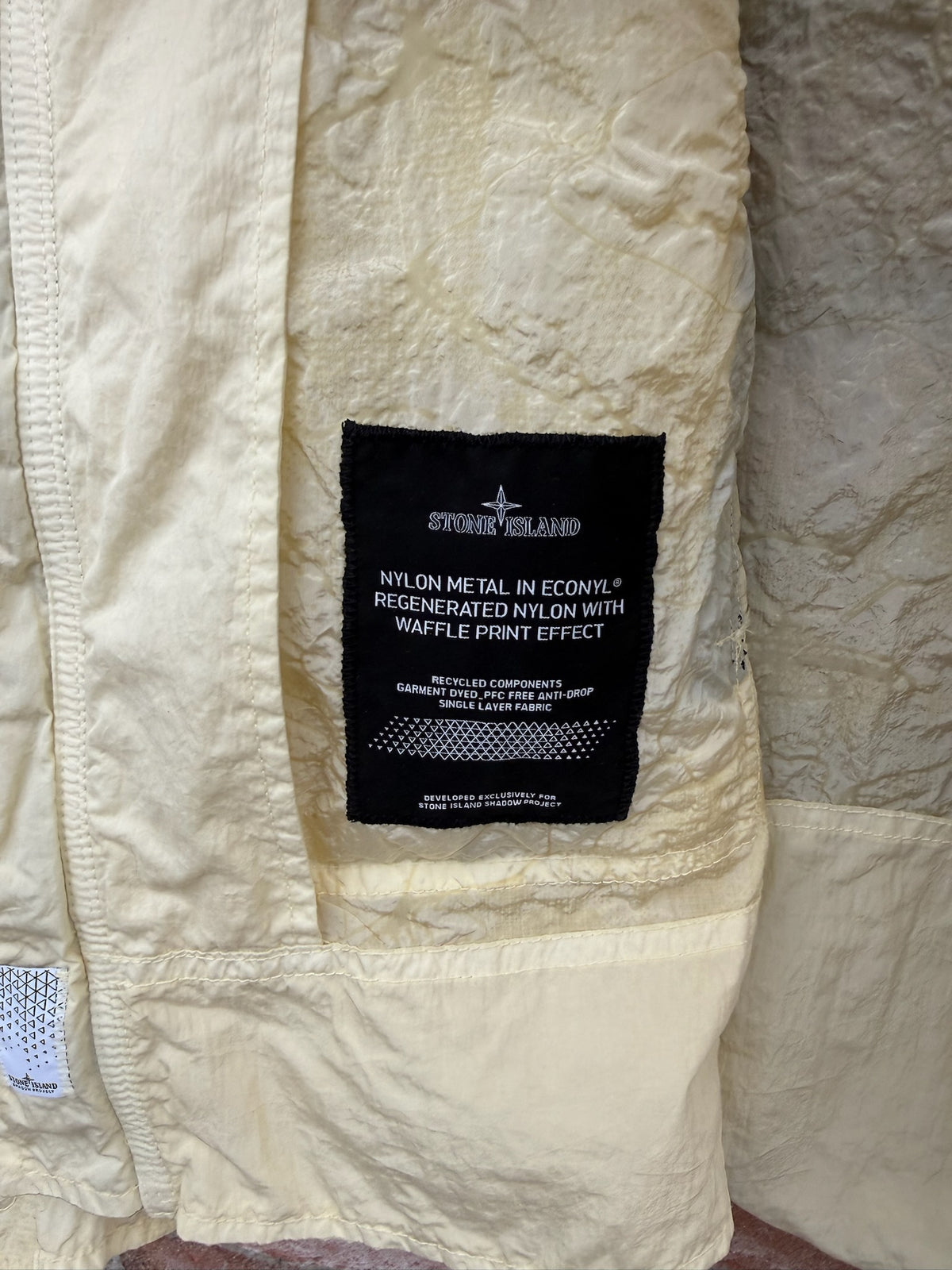 Stone Island Shadow Project Nylon Metal Waffle Print Effect Jacket - S