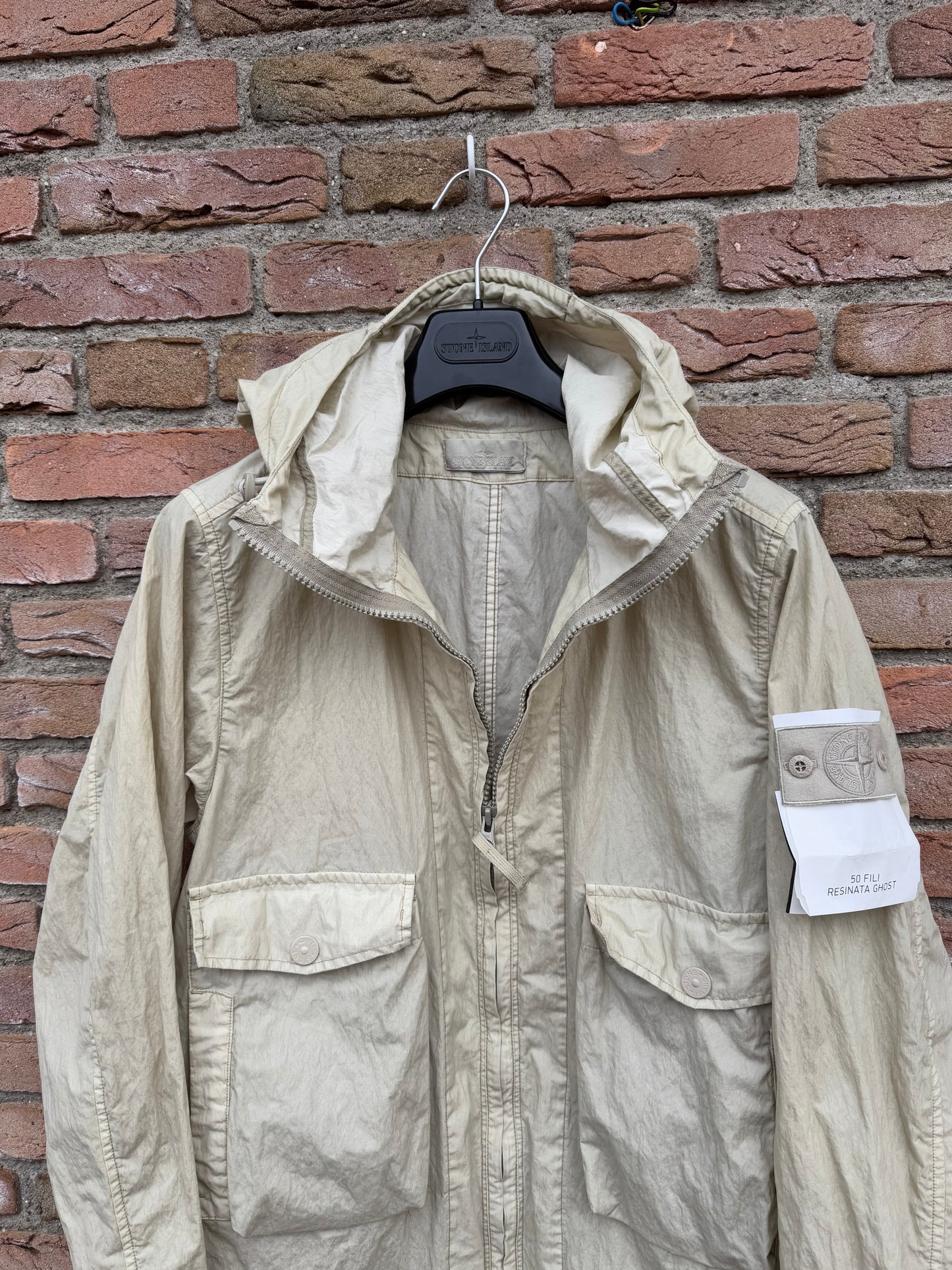 Stone Island 50 Fili Resinata Ghost Parka - S