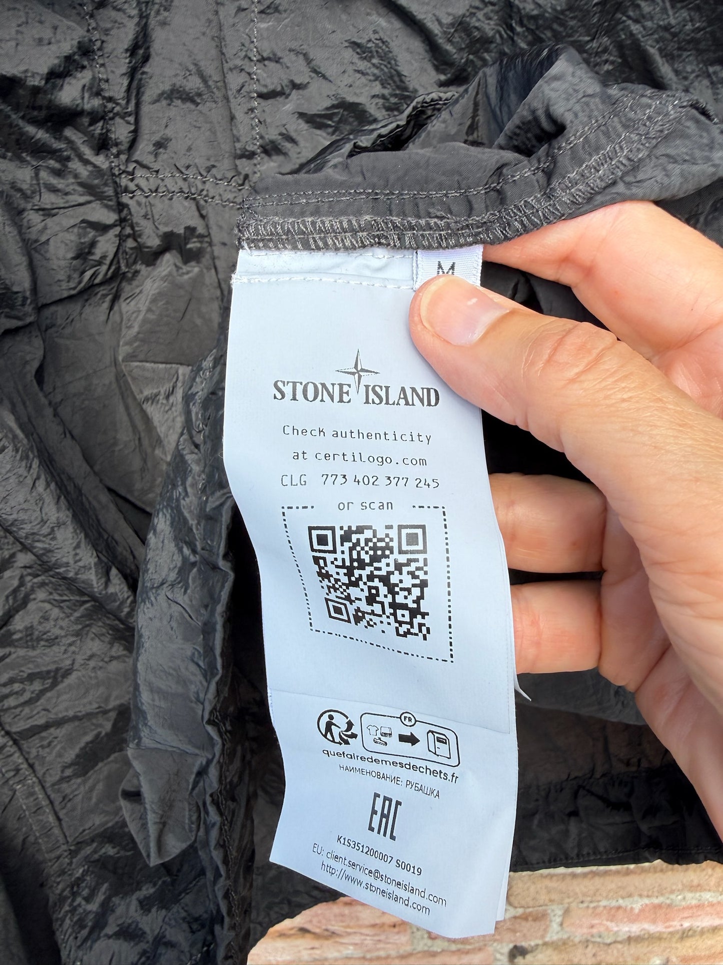 Stone Island Nylon Metal Zip Smock - M