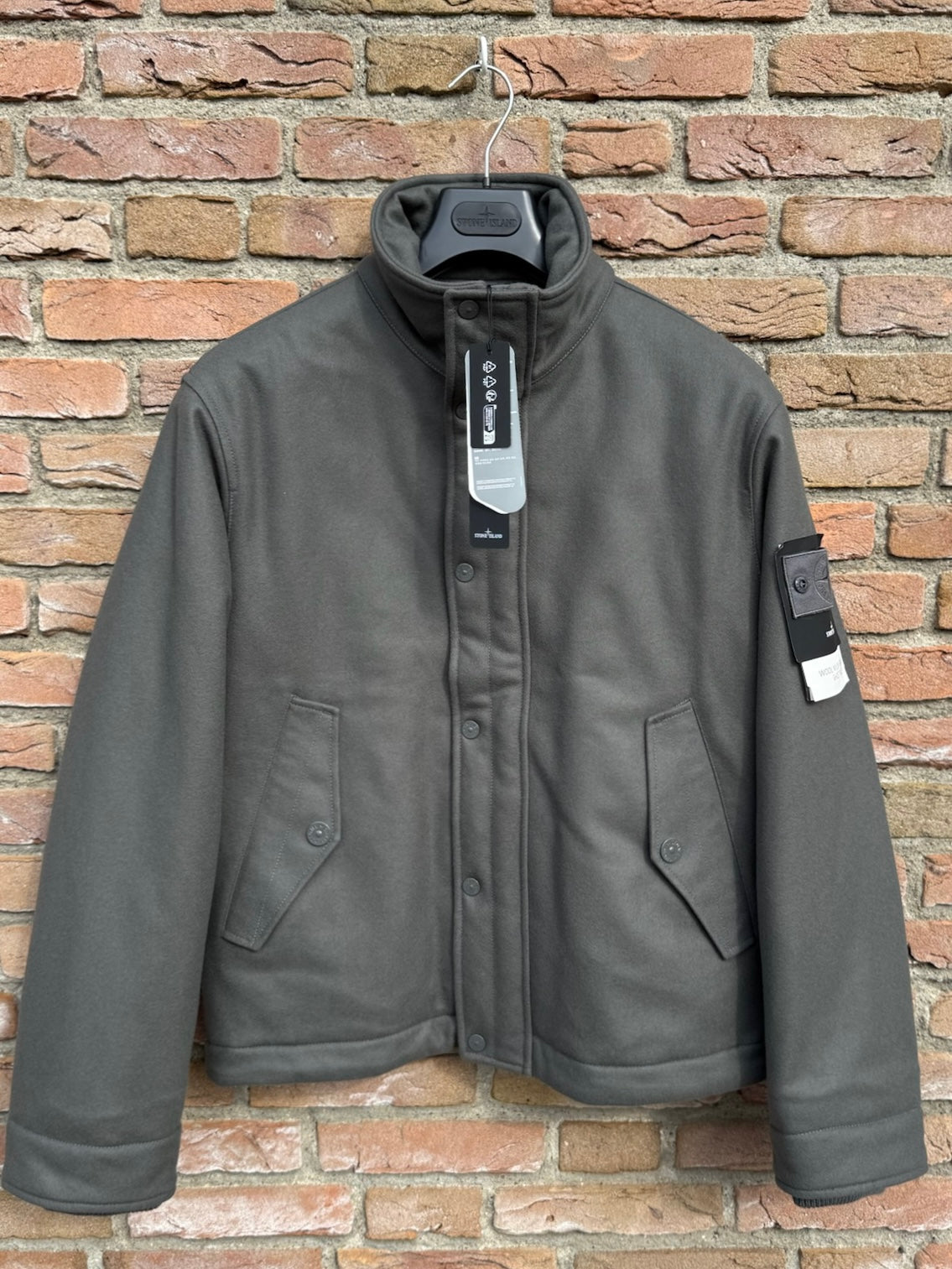 Stone Island Wool Nylon Flannel Ghost Jacket - M