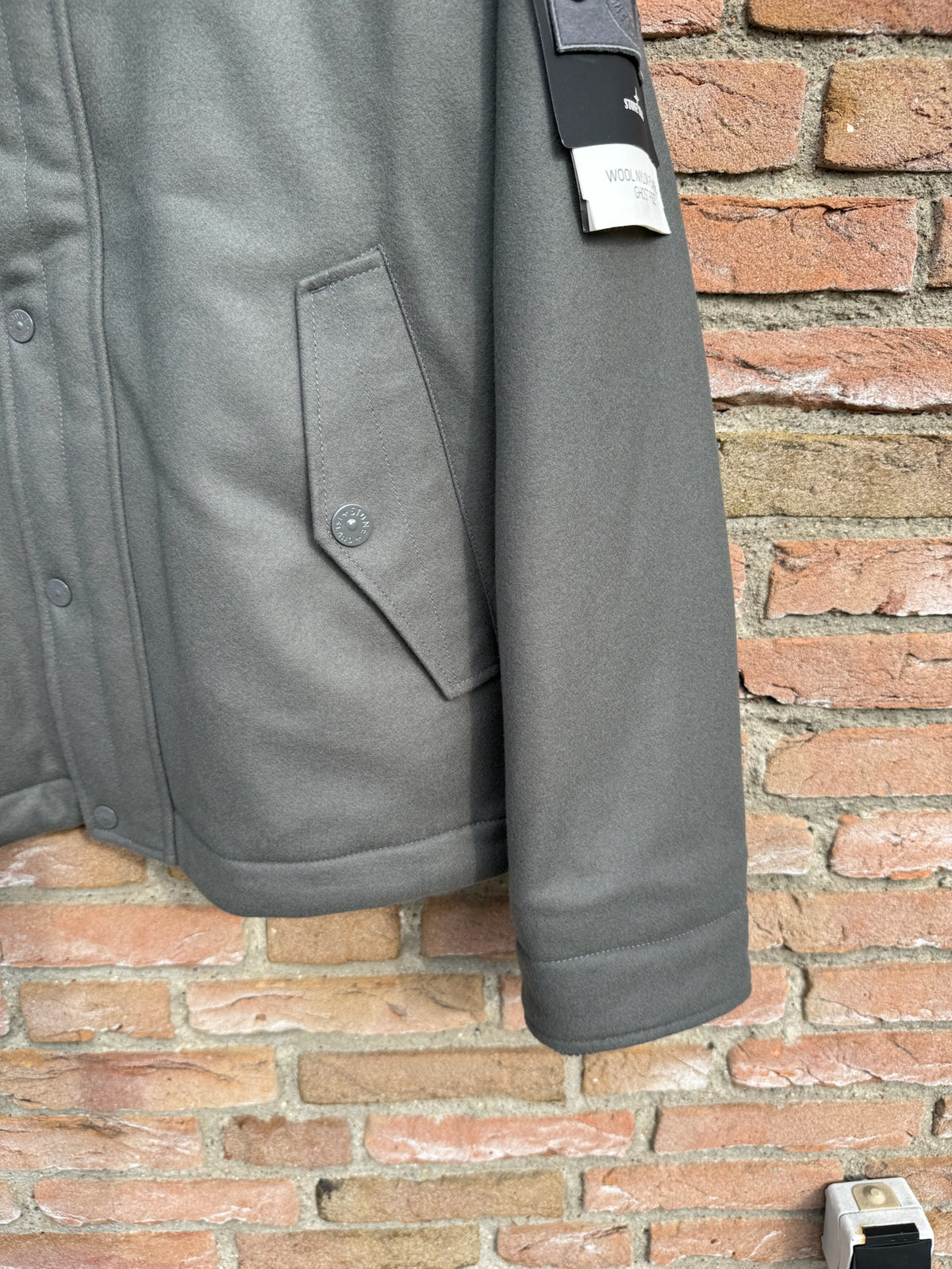 Stone Island Wool Nylon Flannel Ghost Jacket - M
