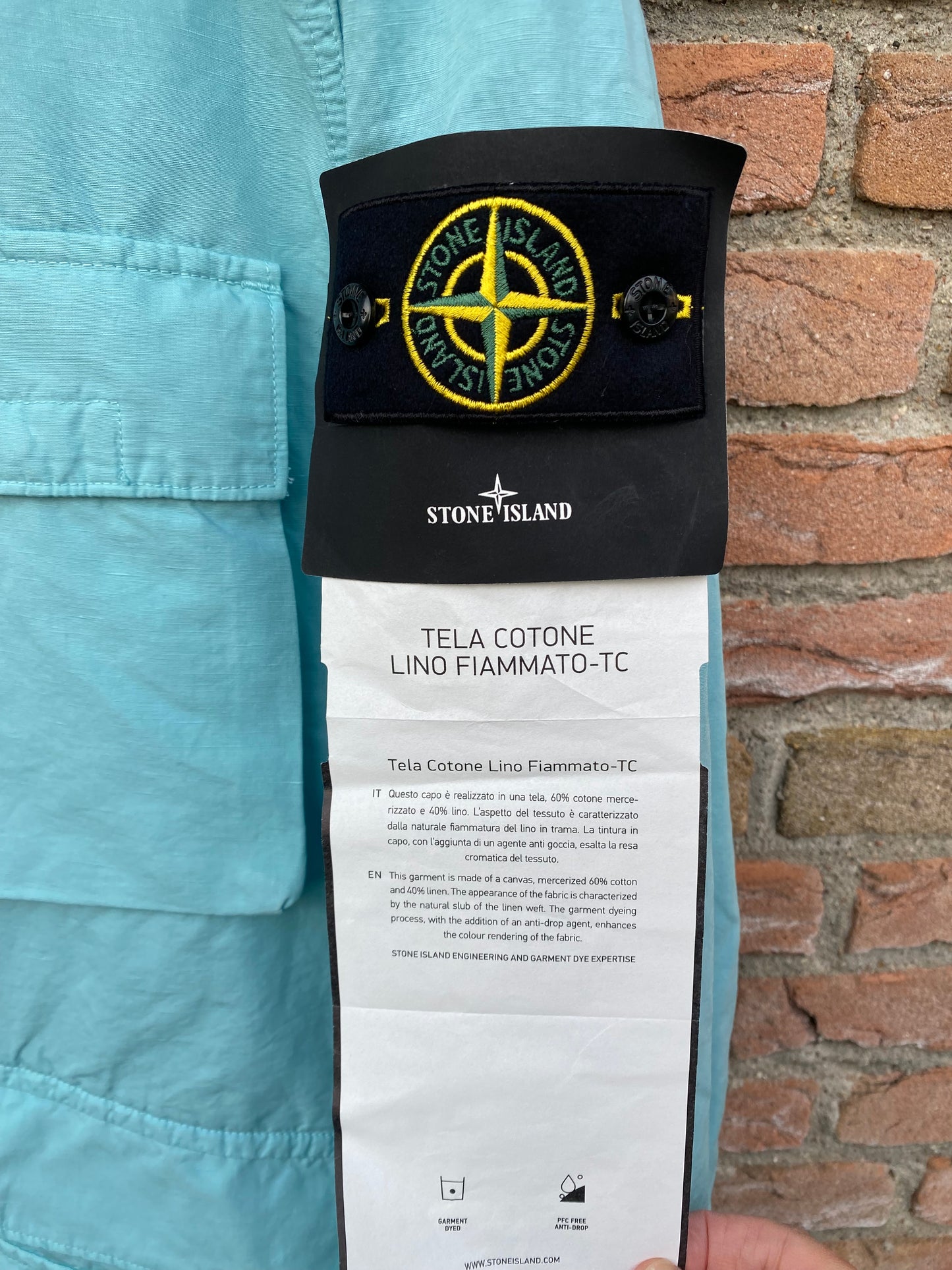 Stone Island Tela Cotone Lino Fiammato Jacke - XL