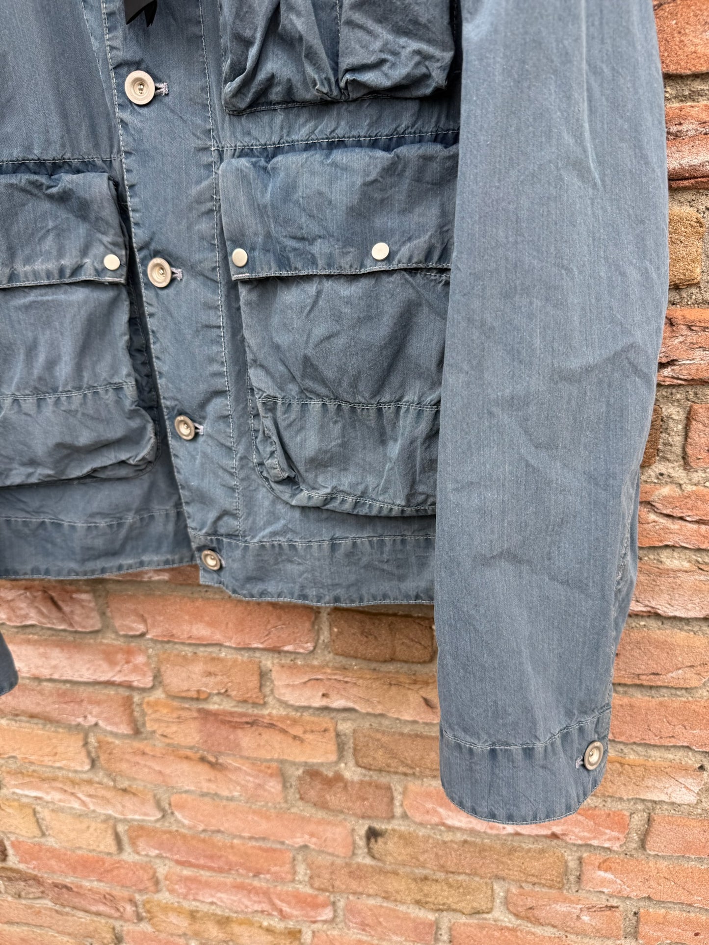 C.P. Company 50 Fili Indigo Bleached Goggle Jacket - L