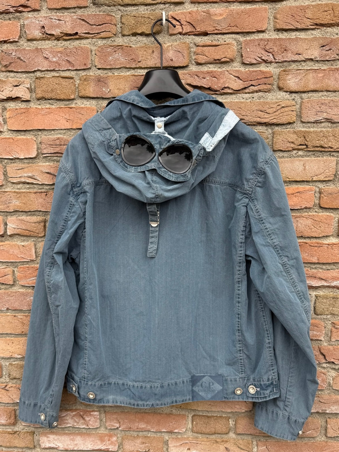 C.P. Company 50 Fili Indigo Bleached Goggle Jacket - L