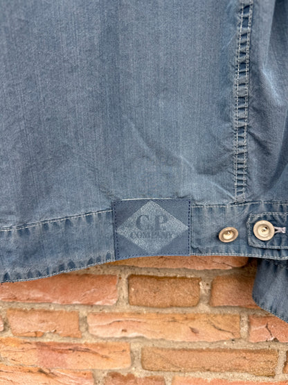 C.P. Company 50 Fili Indigo Bleached Goggle Jacket - L