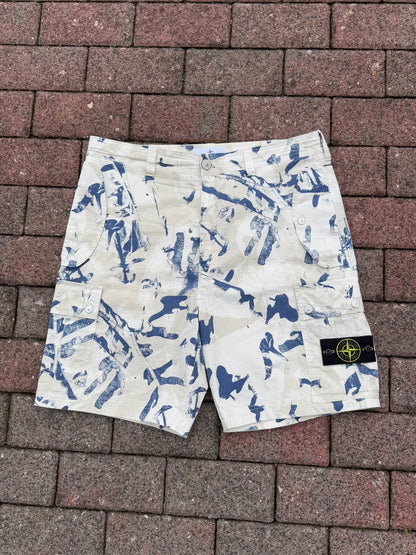 Stone Island Scan Desert Camo Cargo Shorts - W33
