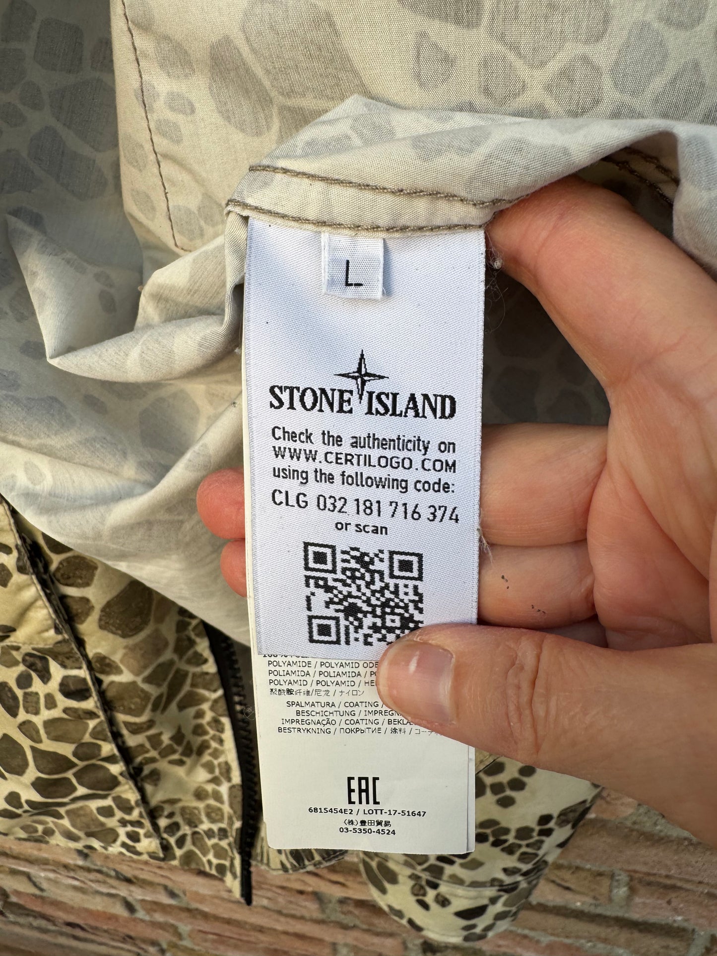 Stone Island 50 Fili Alligator Camo Jacke - L