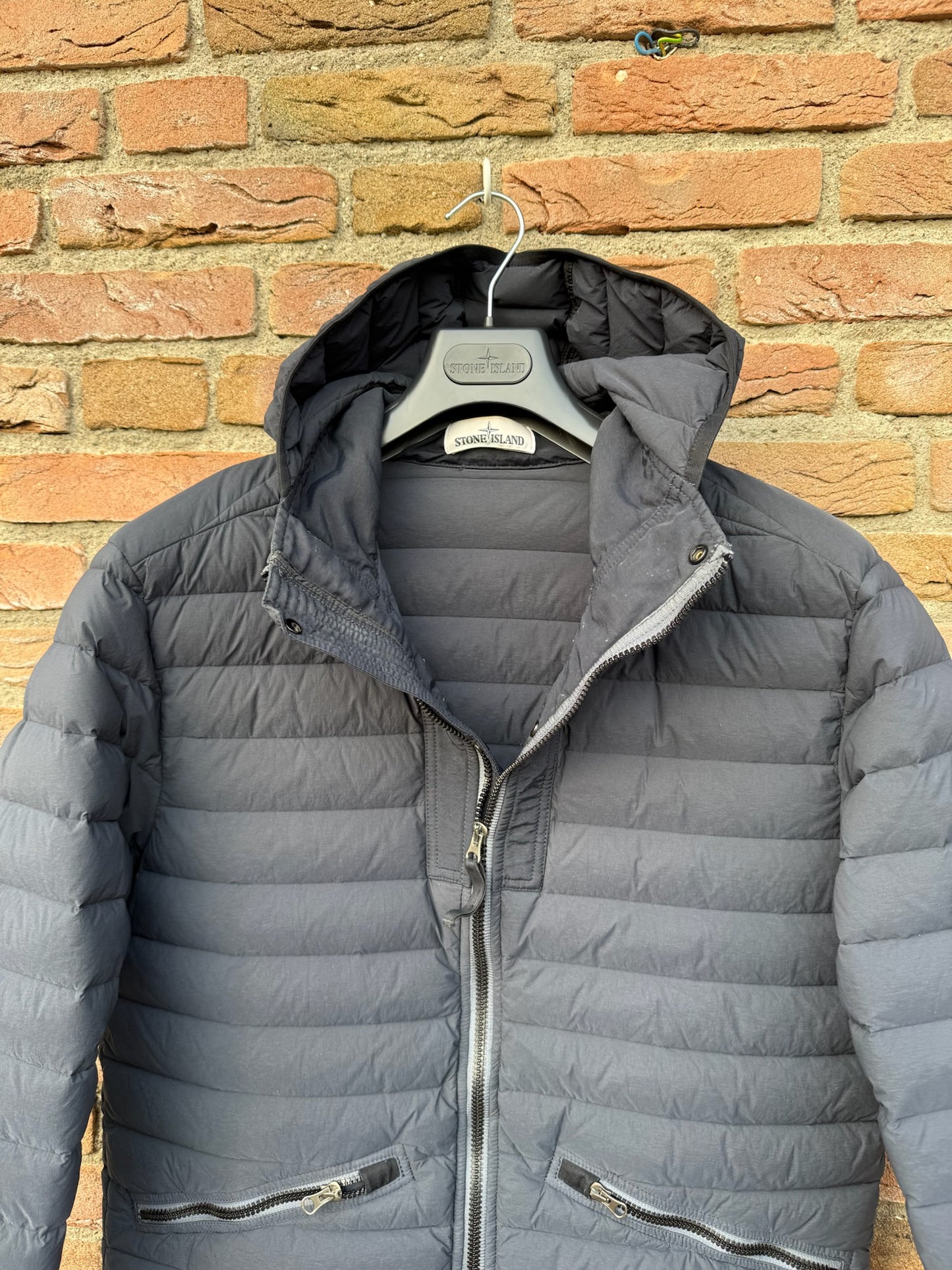 Stone Island Loom Woven Down Chambers Stretch Nylon-TC Jacket - L
