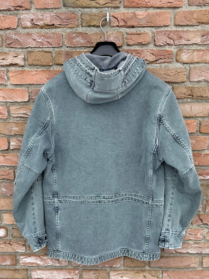 Stone Island Foam Resin Treated Denim Jacket - S