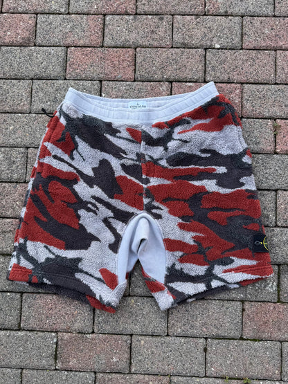 Stone Island Heritage Camo Fleece Shorts - XL