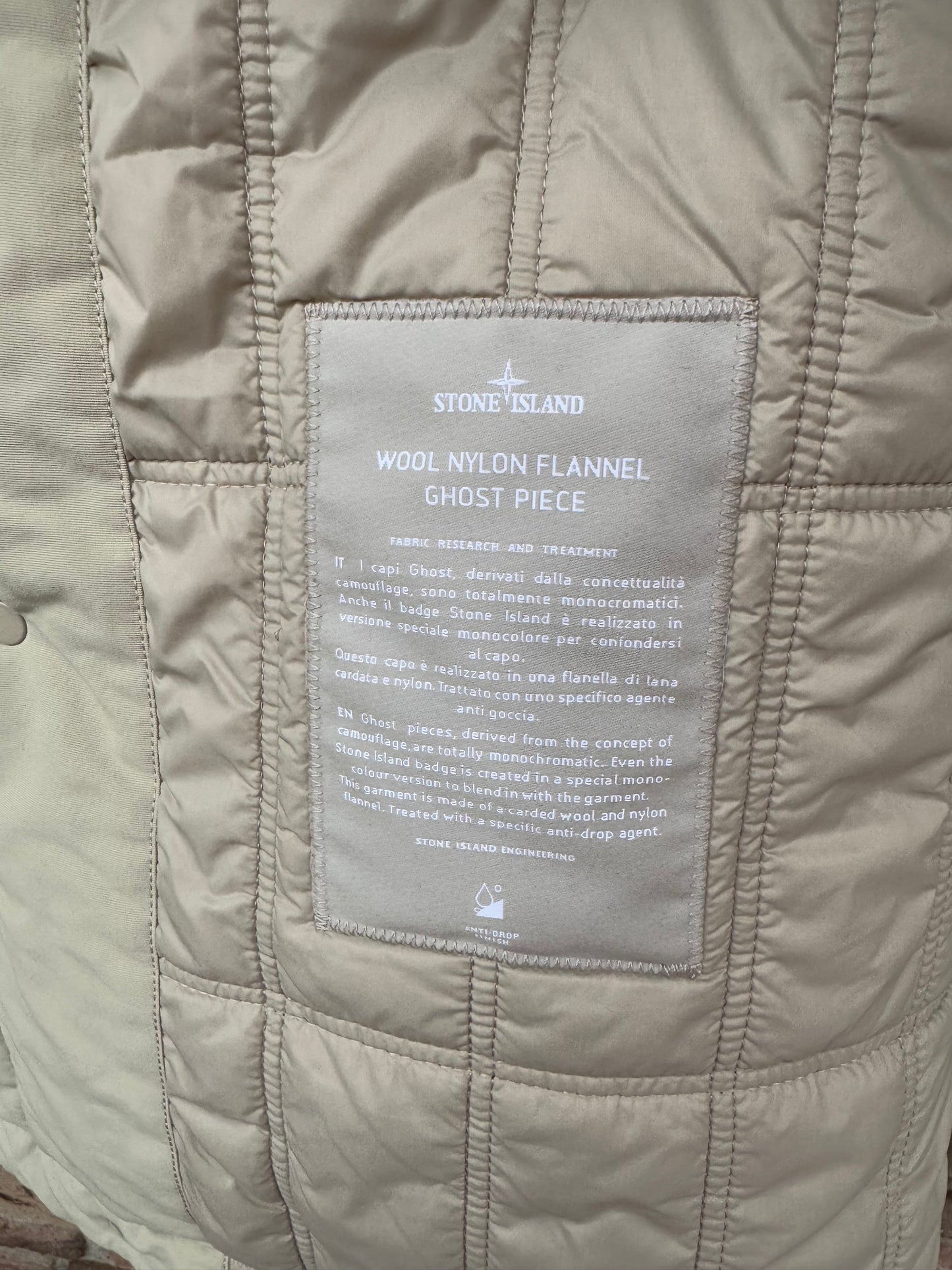 Stone Island Wool Nylon Flannel Ghost Jacket - XL