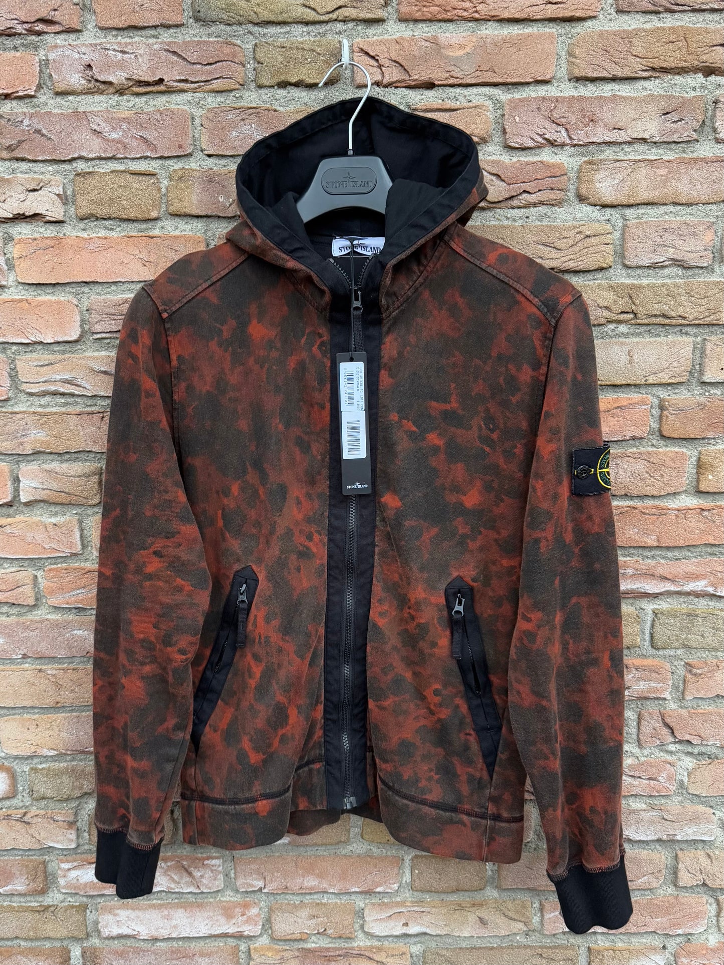 Stone Island Tortoise Shell Zipped Hoodie - L