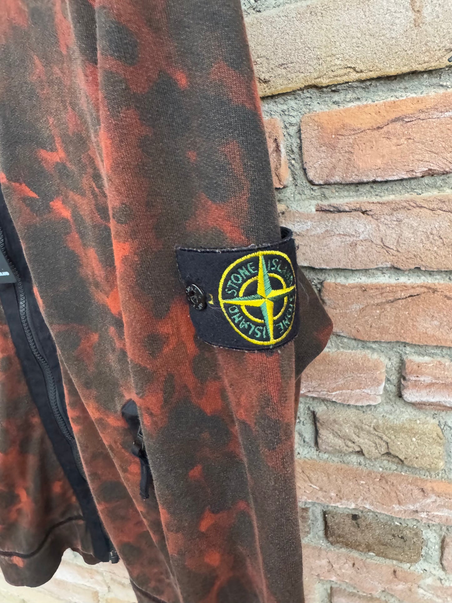 Stone Island Tortoise Shell Zipped Hoodie - L