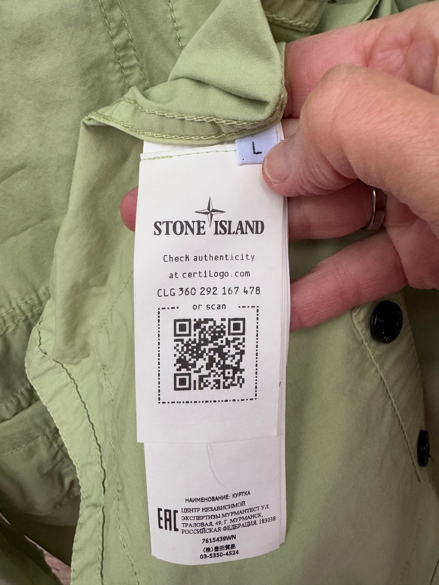Stone Island Tela Smerigliata Jacket - L