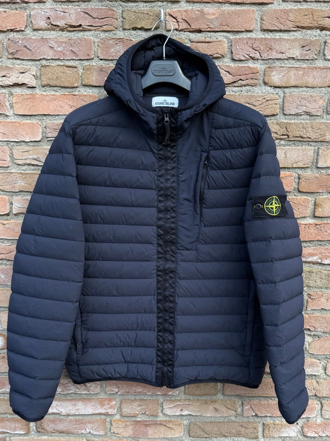 Stone Island Loom Woven Down Chambers Stretch Nylon-TC Jacket - XL