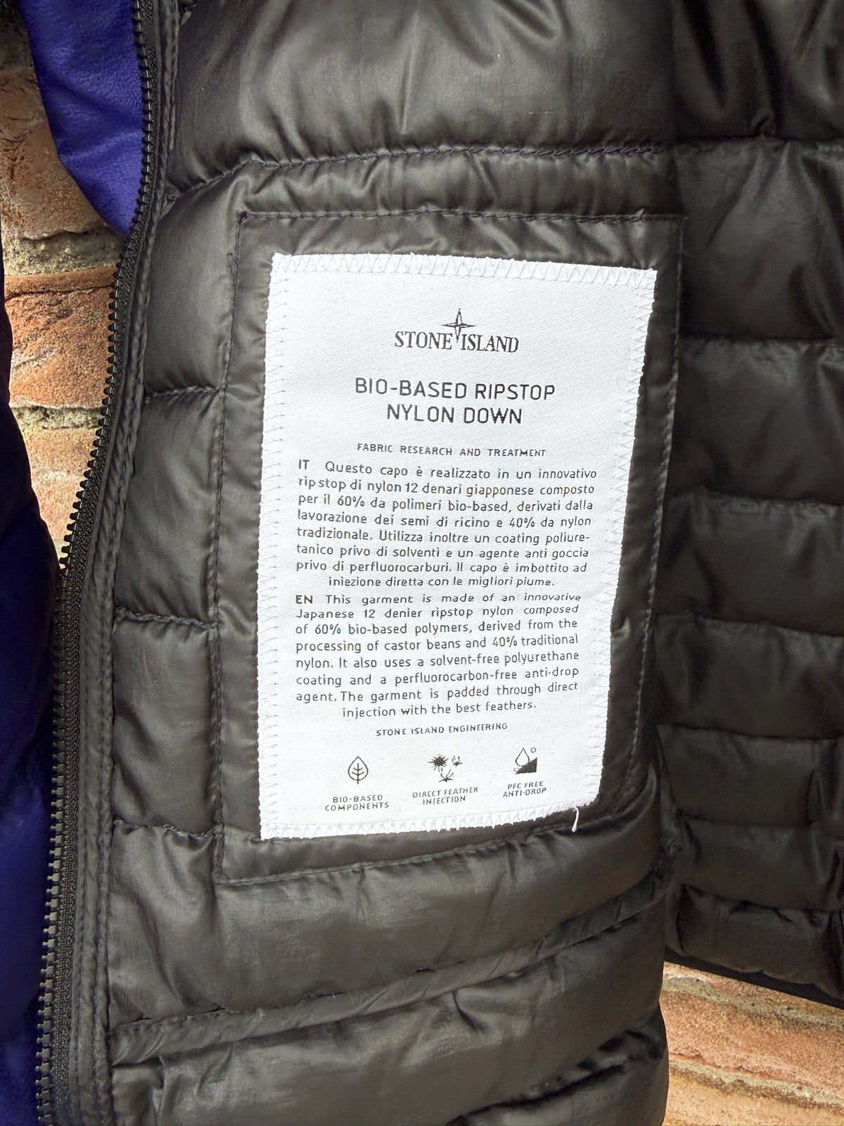 Stone Island Bio-Based Ripstop Nylon Down Jacket - M