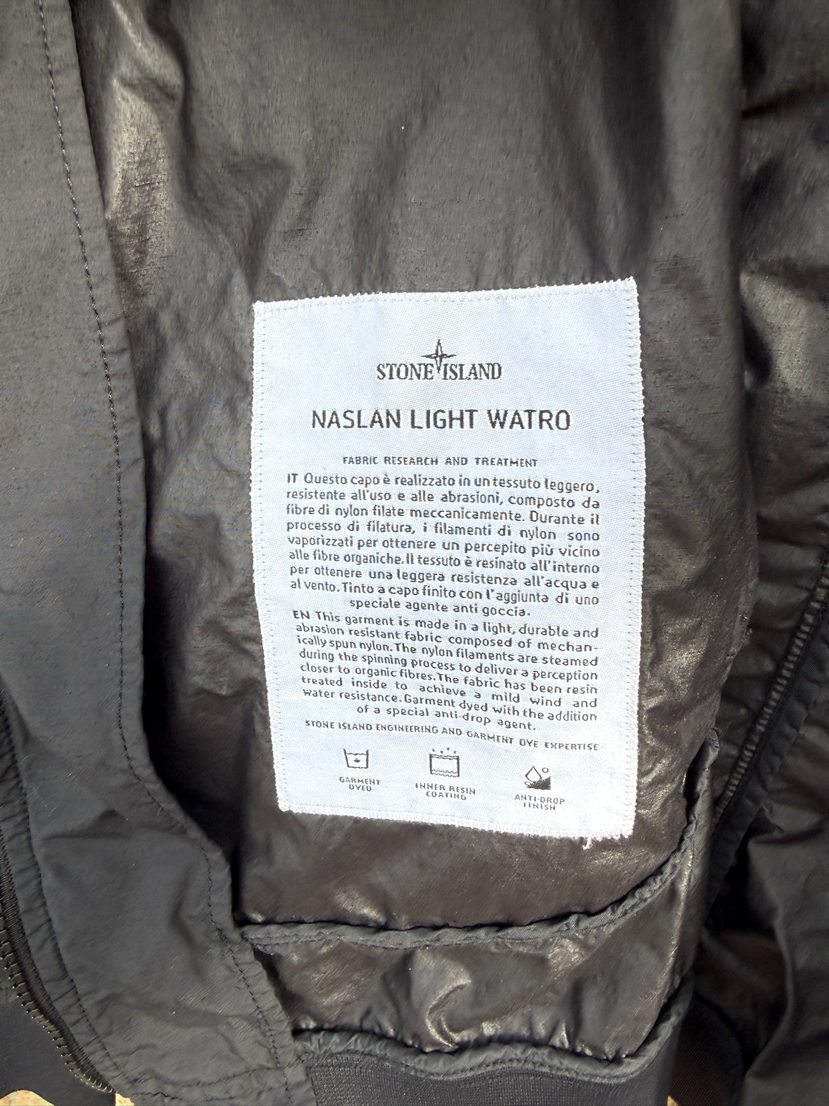 Stone Island Naslan Light Watro Jacket - M