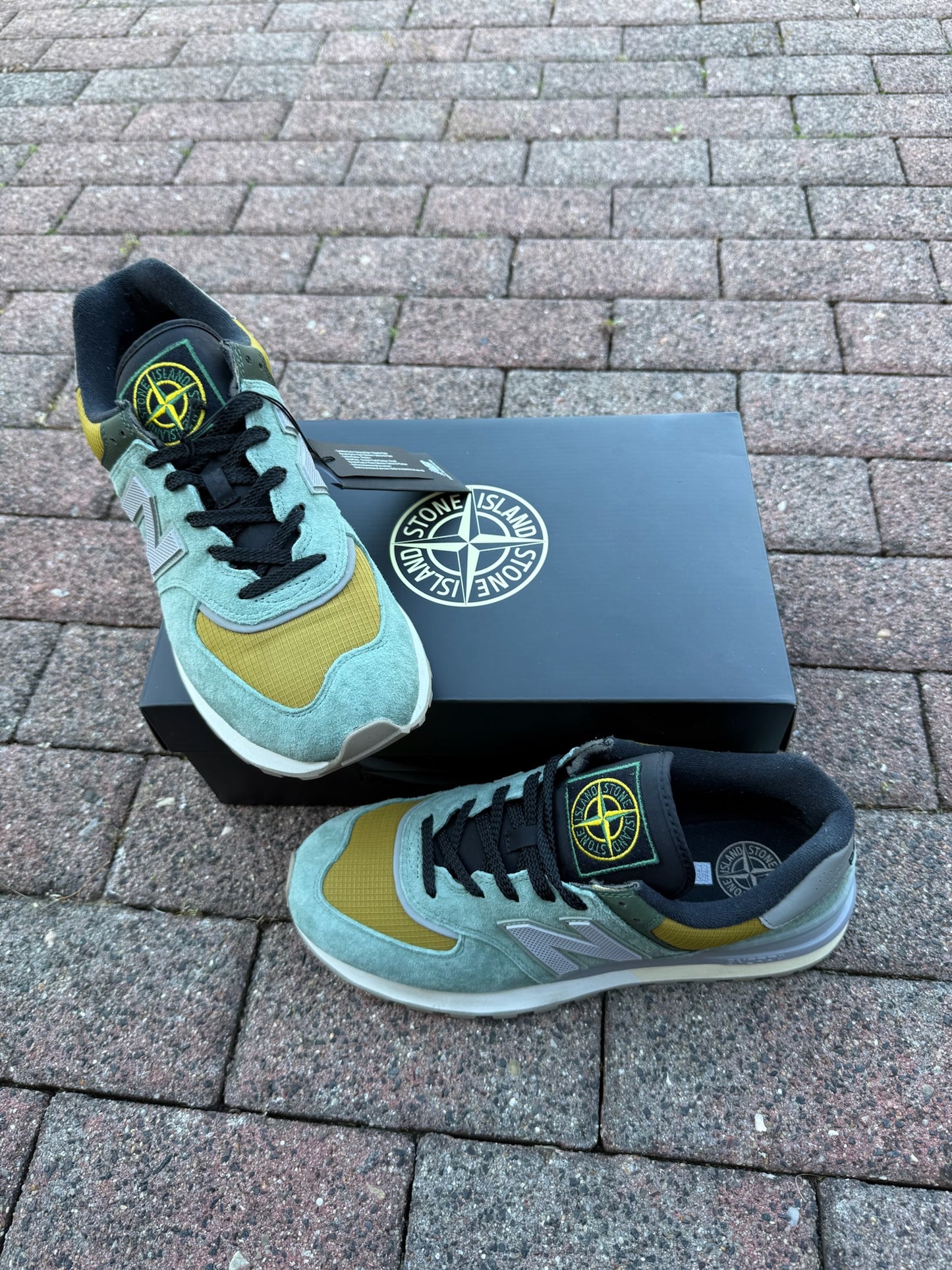 Stone Island x New Balance 574 Legacy Trainers - UK 10