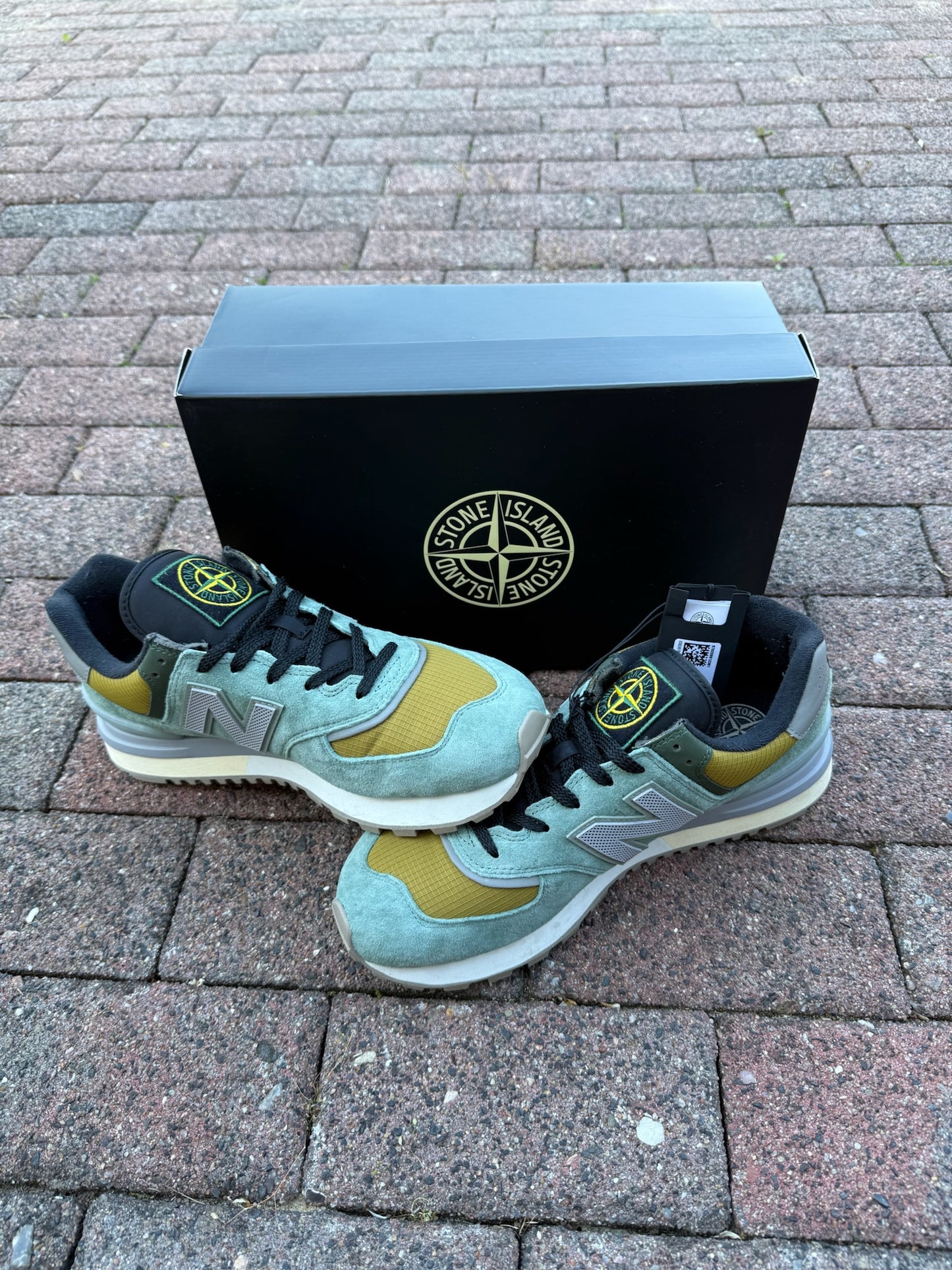 Stone Island x New Balance 574 Legacy Trainers - UK 10