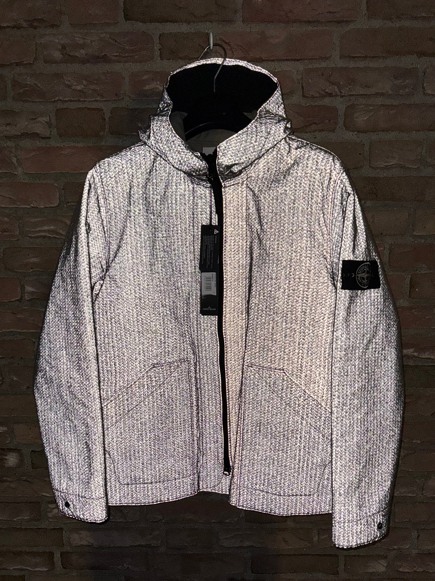 Stone Island Needle Punched Reflective Jacke - M
