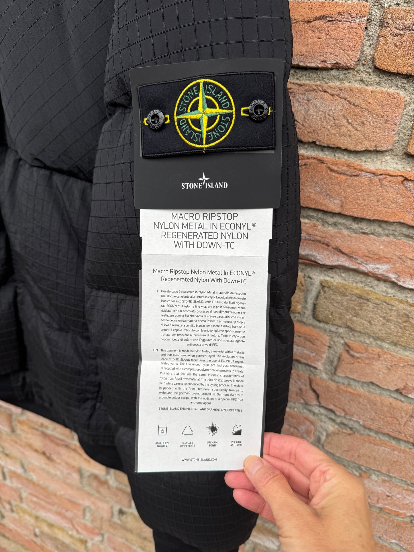 Stone Island Macro Ripstop Nylon Metal Daunenjacke - XL