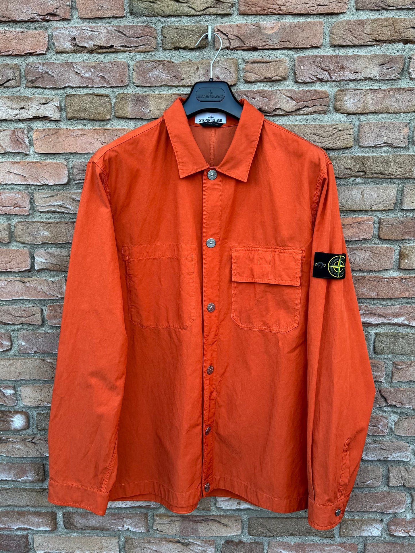 Stone Island Cupro Cotton Twill Overshirt - XXL