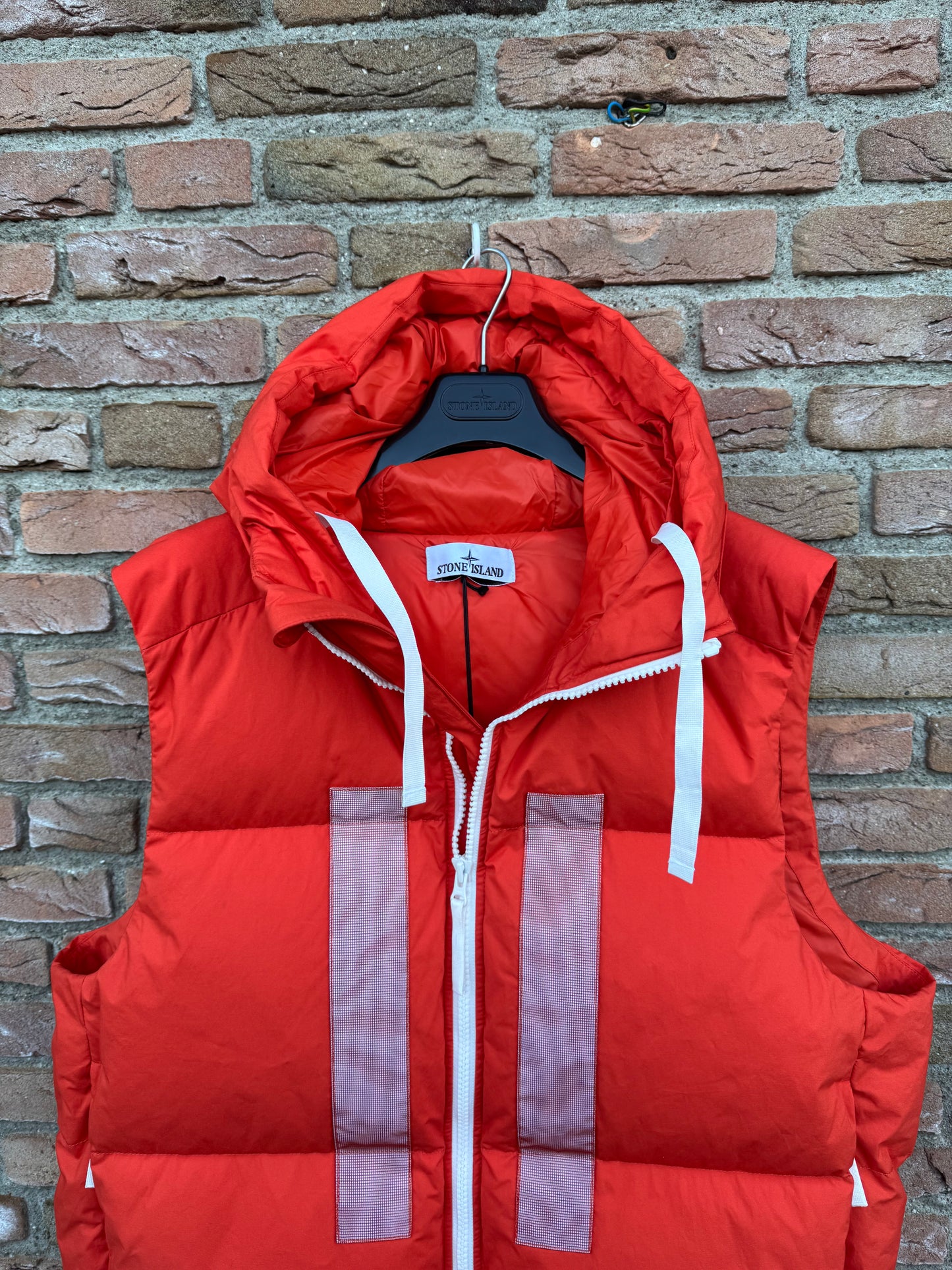 Stone Island Rubber Wax Poplin Down Marina Gilet - XL