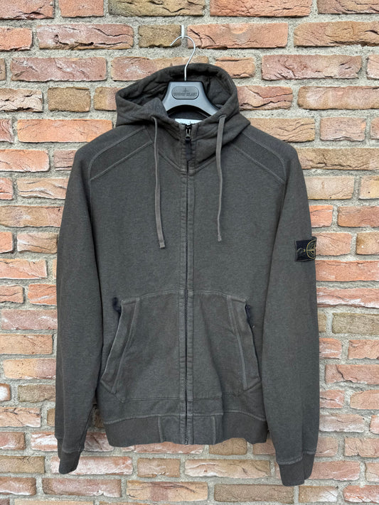 Stone Island Dust Zipped Hoodie - L