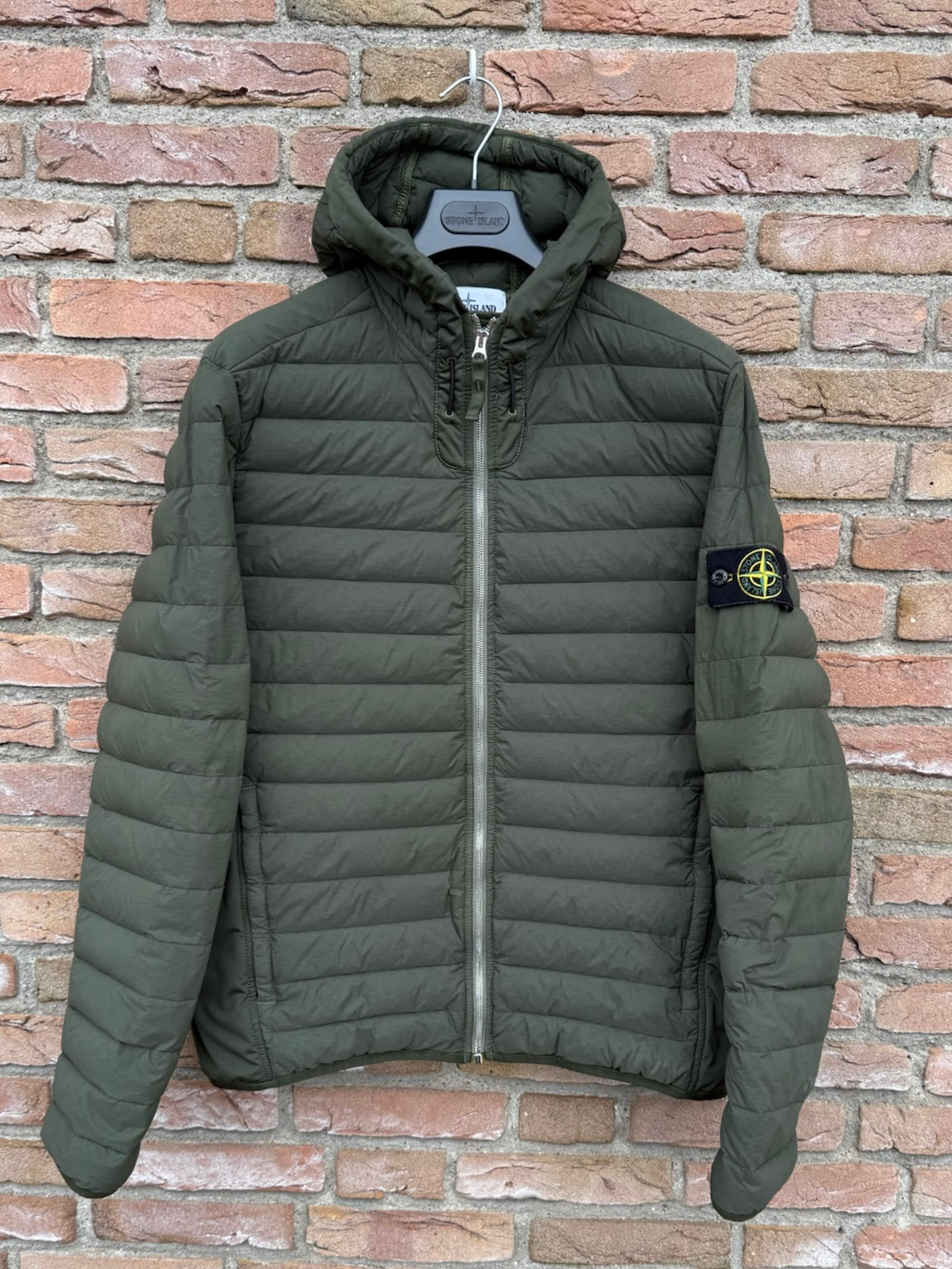 Stone Island Loom Woven Down Chambers Stretch Nylon-TC Jacket - L