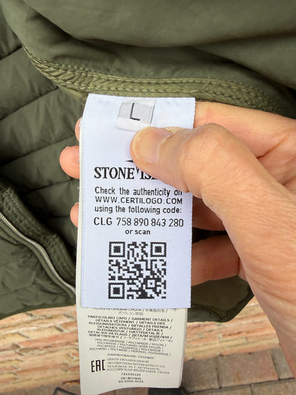 Stone Island Loom Woven Down Chambers Stretch Nylon-TC Jacket - L