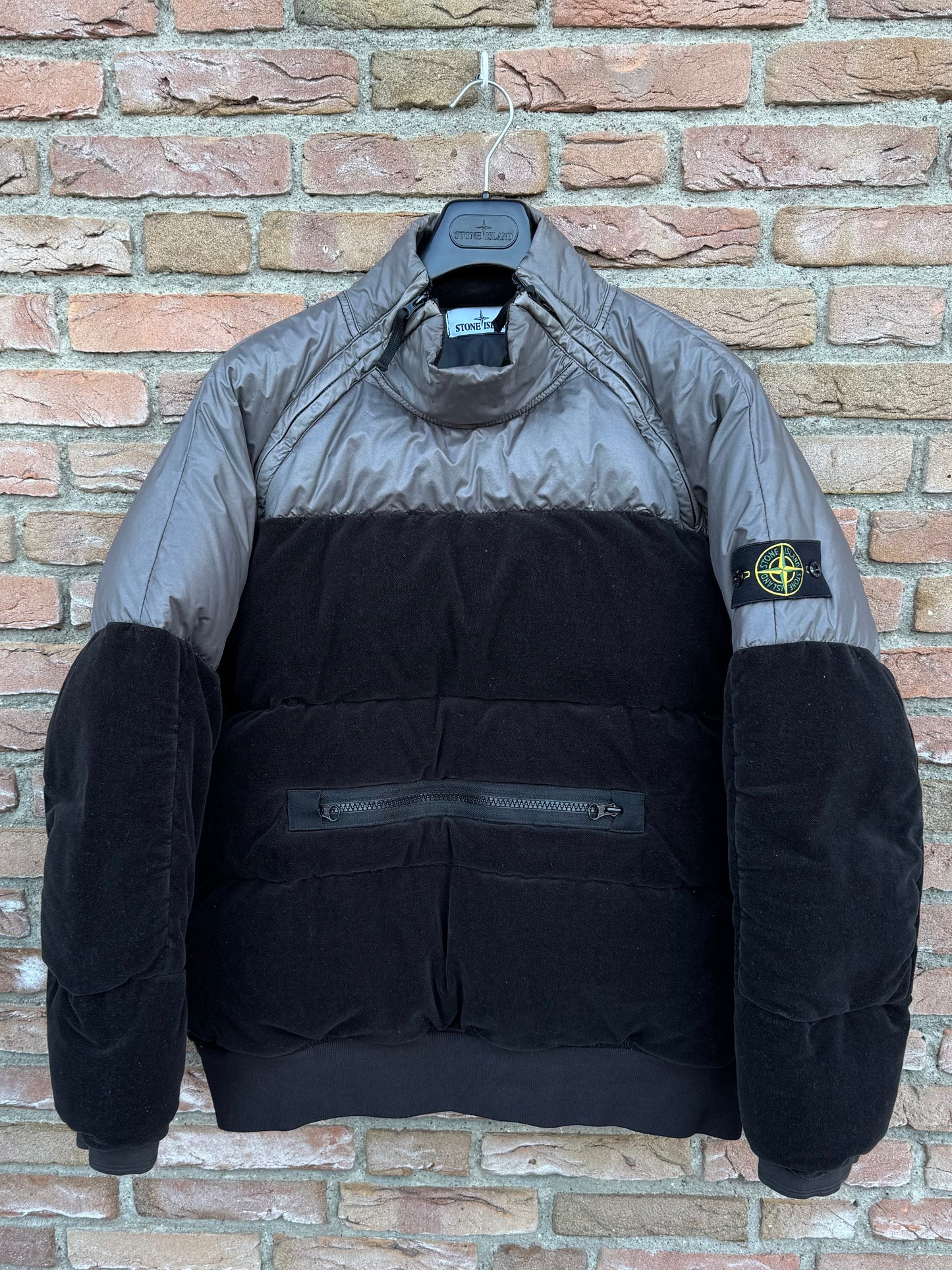 Stone Island Cotton Velvet Down-TC with Reverse Lamy Flock Jacket - XL