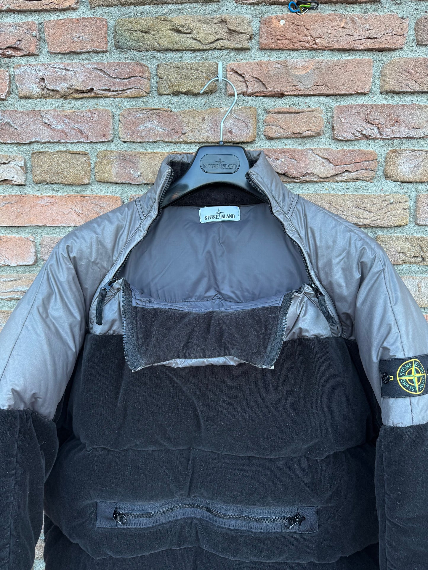 Stone Island Cotton Velvet Down-TC with Reverse Lamy Flock Jacket - XL